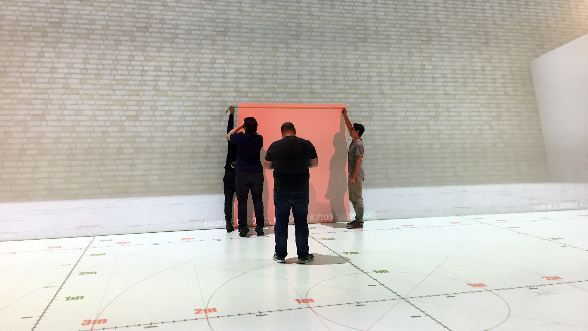 Calibration pattern and virtual object size test